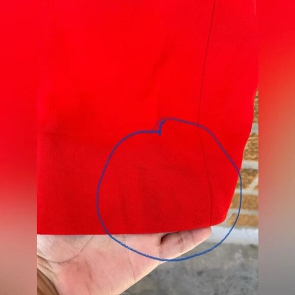 Victoria Beckham Off Shoulder Bandeau Dress in Tomato Red size 8 - Picture 7 of 16